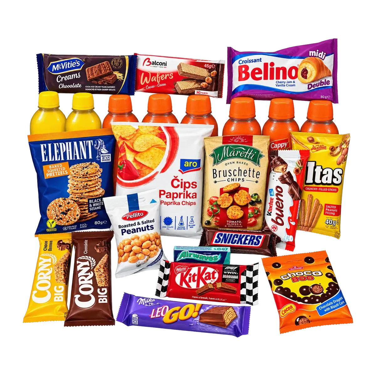 Snacks, Chips und Proteinriegel aus unseren Automaten